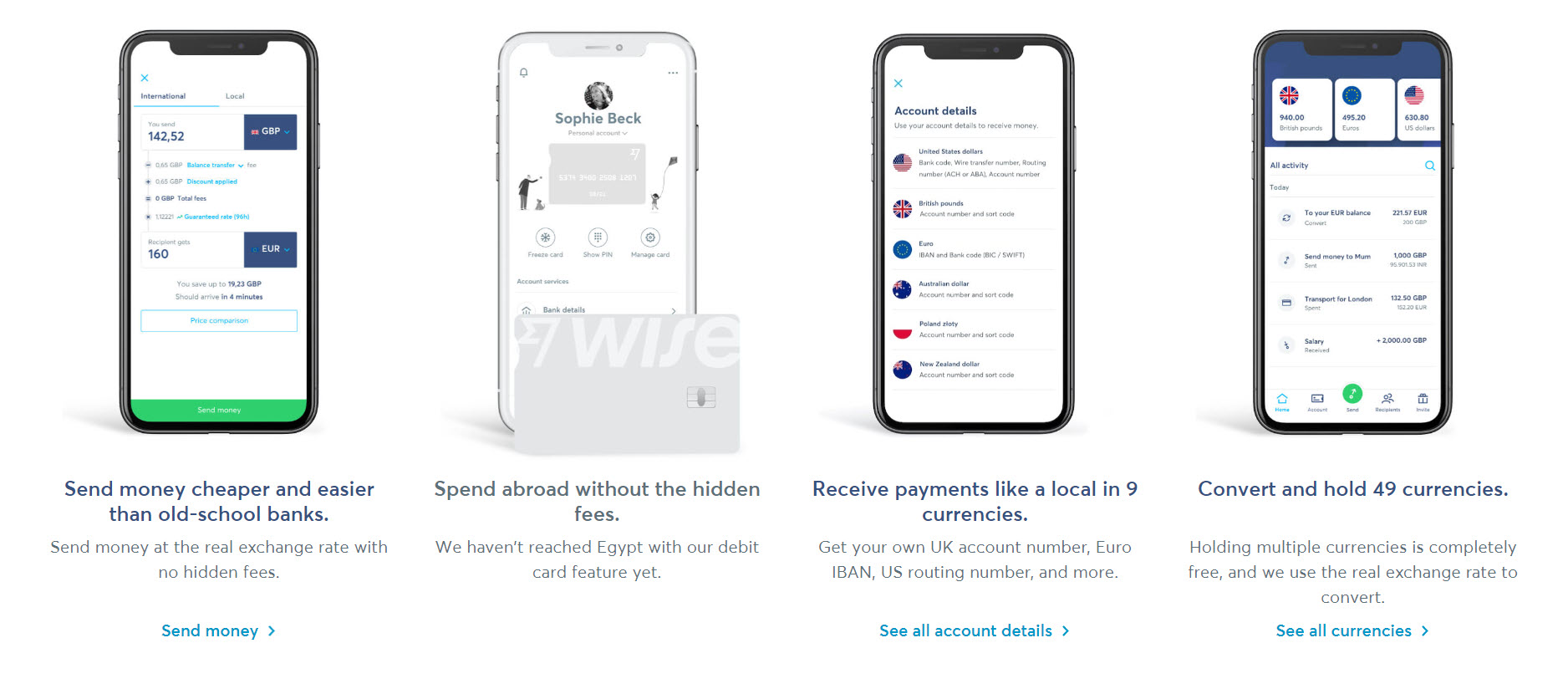 تطبيقات بنك Transferwise