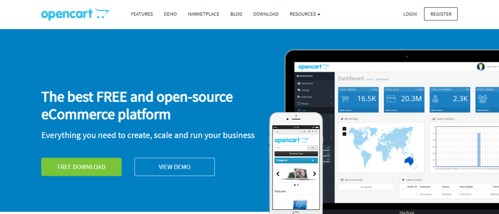 منصة أوبن كارت OpenCart